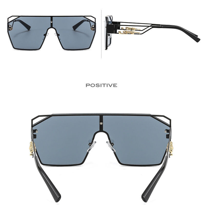 Винтажные Солнцезащитные очки большого размера в стиле панк мужские дизайнерские очки для вождения женские роскошные Ретро квадратные металлические очки UV400