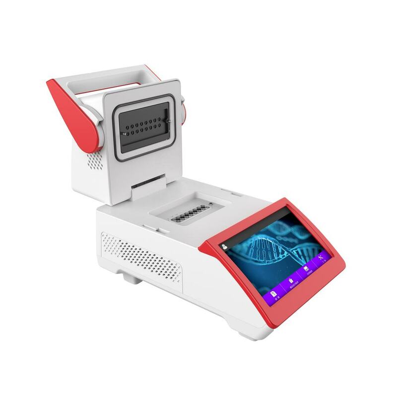 PCR Thermal Cycler Testing Machine, Portátil, Fluorescência, Tempo Real, Fluorescência, 16 Hrs x 0,1 ml, 4 Canais