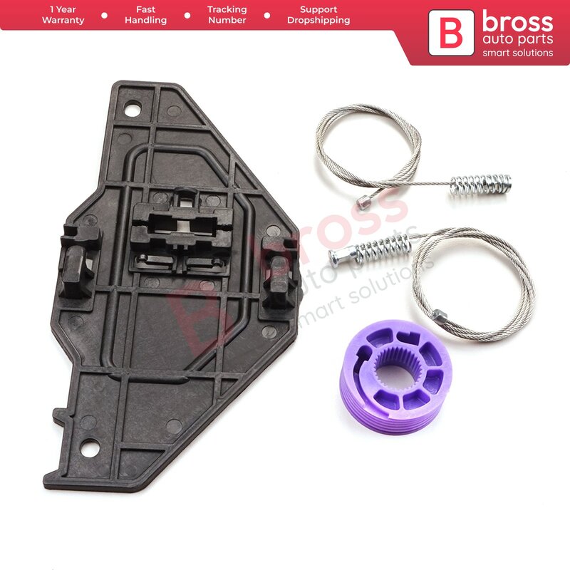 Bross Auto-onderdelen BWR1199 Elektrische Ruitbediening Regulator Reparatie Kit Linker Achterdeur Citroen C5 2008-On Voor Schip uit Turkije