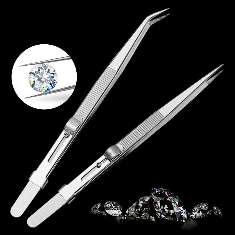 Diamond Jewelry Tweezers Stainless Steel Multi-Purpose Tweezers Gripping Jewelry Tools