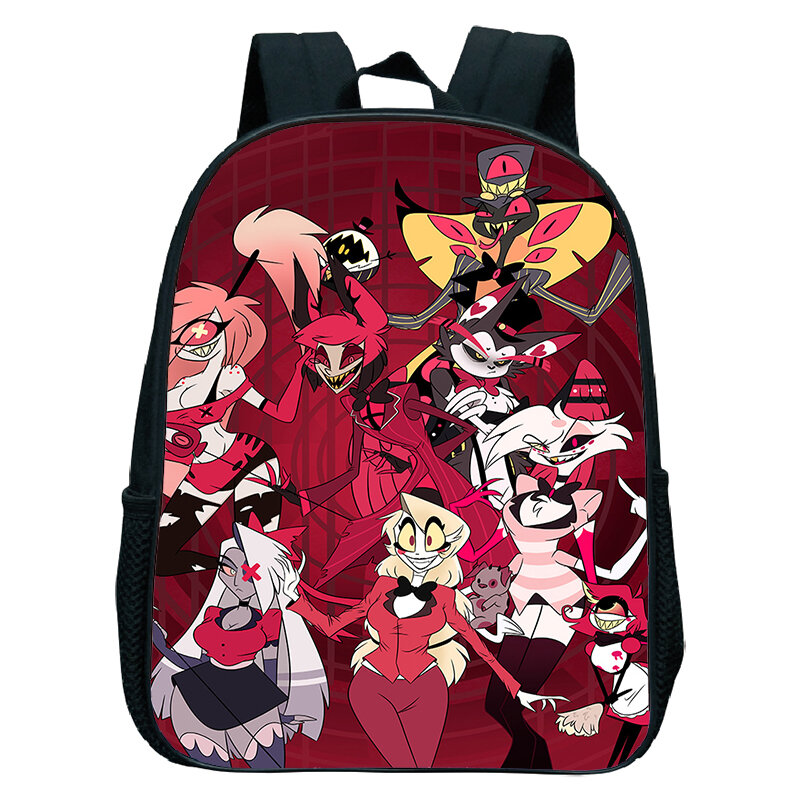 Hot Anime Hazbin Backpacks Kindergarten Bags Waterproof Girls Boys Anime Hotel Schoolbag Kids Backpack Small Bookbag Mochlia