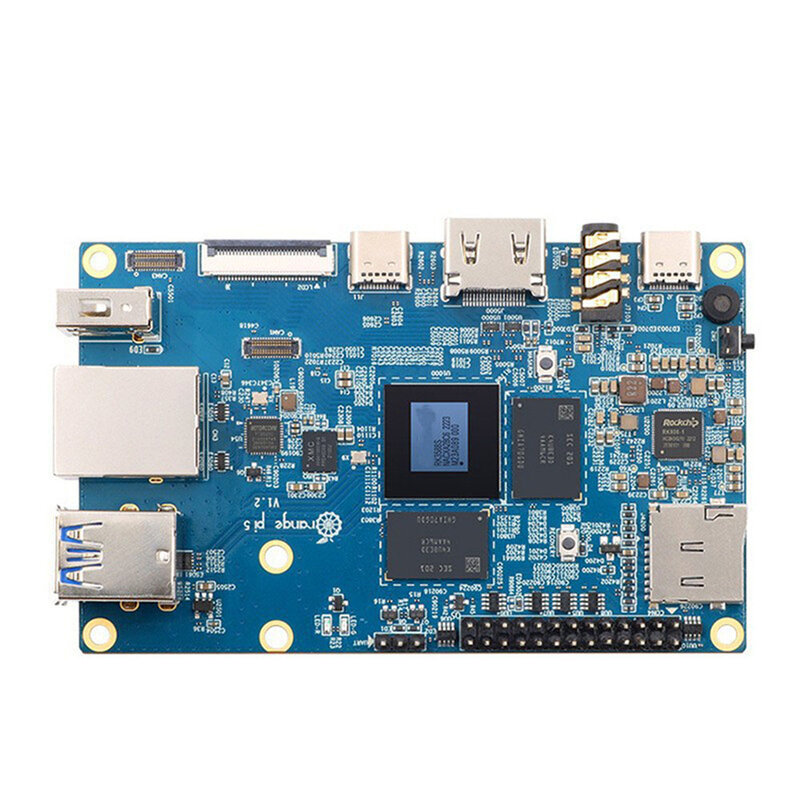 Placa de desenvolvimento para OrangePi 5, on-board, Rockchip, processador RK3588S, placa de 8 núcleos com porta Lan, 4GB, 8GB, 16GB