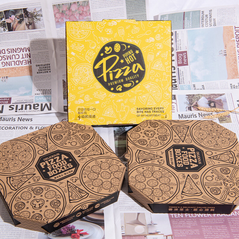 Aangepaste Productcustom Inch Pizza Dozen Met Logo Pizza Doos Prijs Kartonnen Pizza Doos
