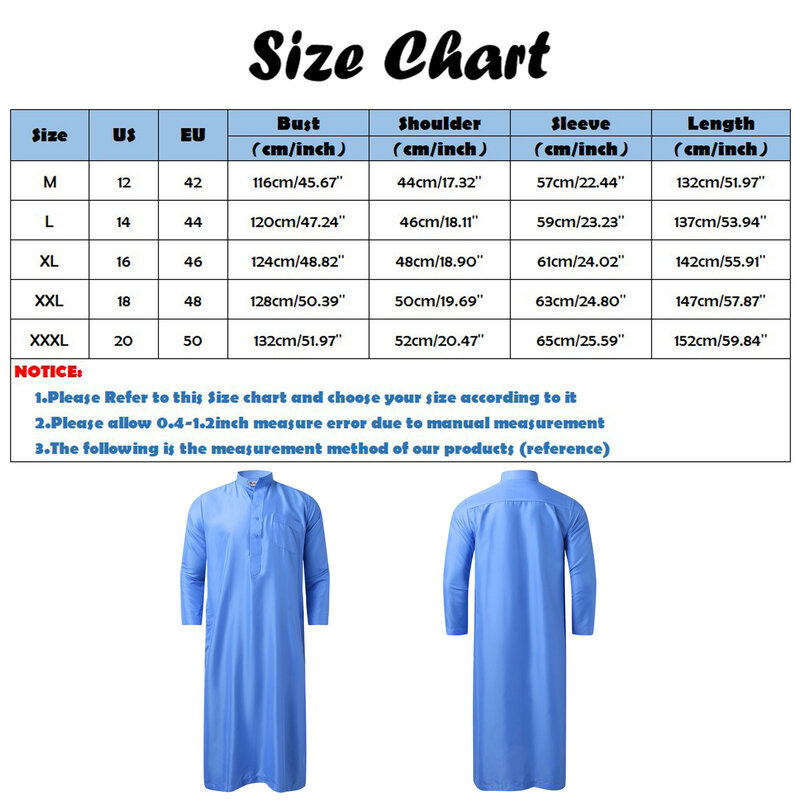 Muslim Men Clothing islamic Abaya Long Sleeve Loose Muslim Men Long Solid color Pocket Long Sleeve Jubba Robe Dubai Luxury Robe