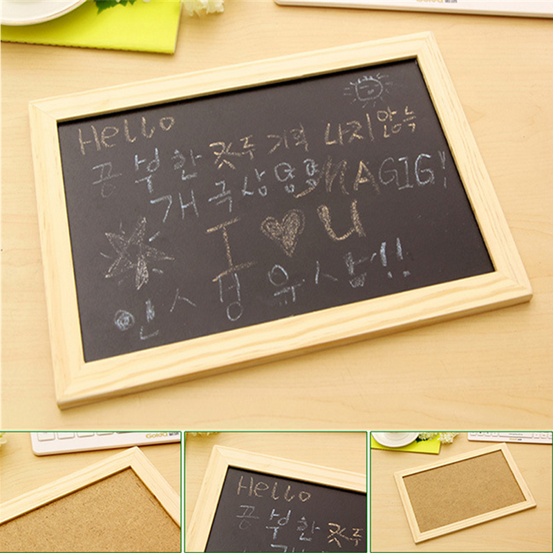 Chalkboard Sign Single-Sided Erasable Message Board Blackboard Wall Decor Signs with Hanging String 30x20cm