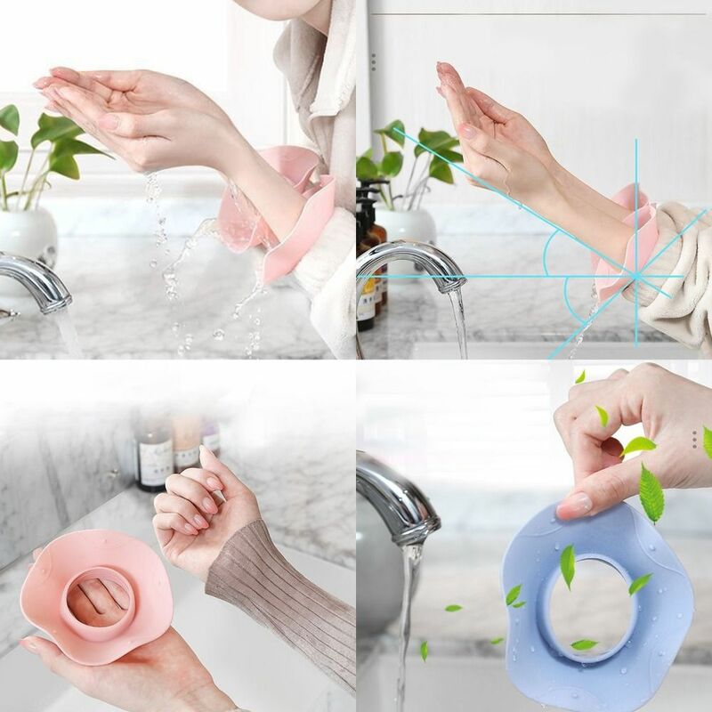 Gelang Cuci wajah yang bisa dicuci silikon tumpah ke bawah lengan pergelangan tangan Anda tali tetap bersih kering saat lengan basah untuk mencuci