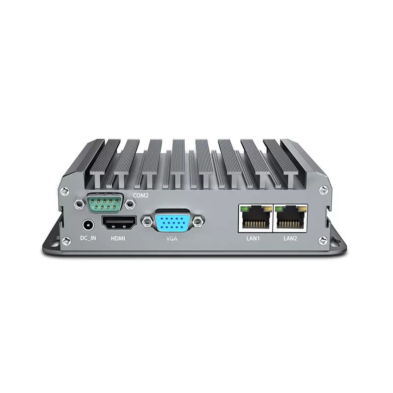 Fanlses Industriel Mini PC Intel Celeron N2840 Barebone ESghts AES-NI Routeur Souple HDMI VGA COM HTPC P95.ense Pare-enquêter Appareil