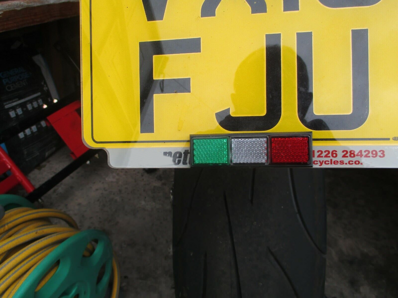Señal de advertencia reflectante para motocicleta KAWASAKI, accesorios rectangulares para montar, Reflector en la placa de matrícula, para modelo Z800 Z 800, 2013, 2014, 2015, 2016