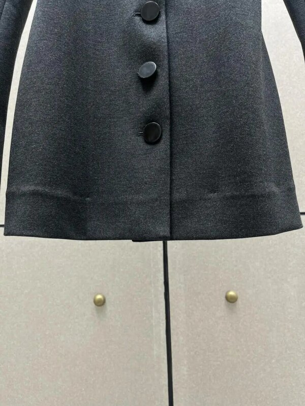 Jaqueta de terno longo confortável, moda simples, Versátil, Fino, Versátil, Outono, Inverno, Novo, 1111, 2024
