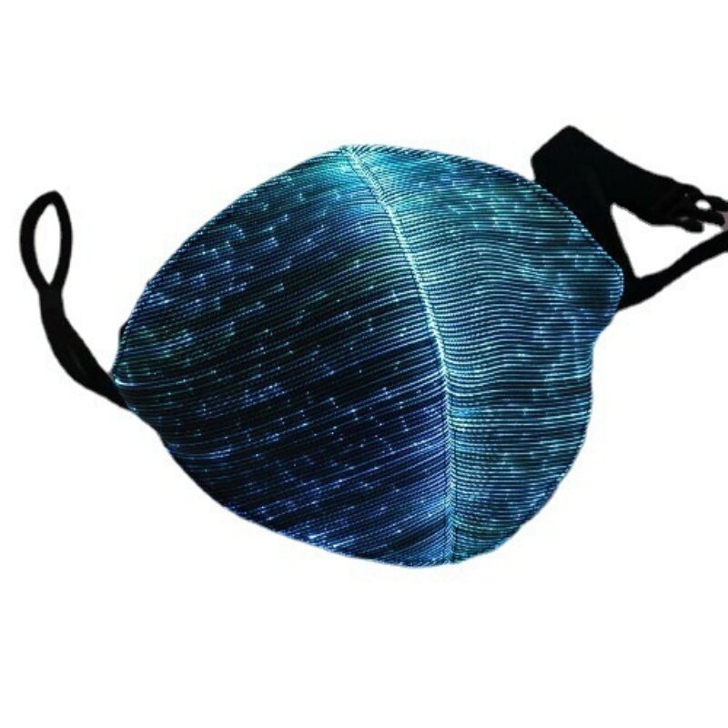 LED 발광 마스크, 디스코 나이트 클럽 콘서트 공연 마스크, 하이 스트리트 광섬유 원단 마스크