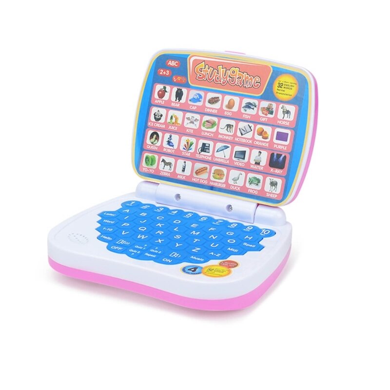 4XBD التعلم آلة الكمبيوتر المحمول الأطفال الإلكترونية مرحلة ما قبل المدرسة التعليمية لعبة هدية