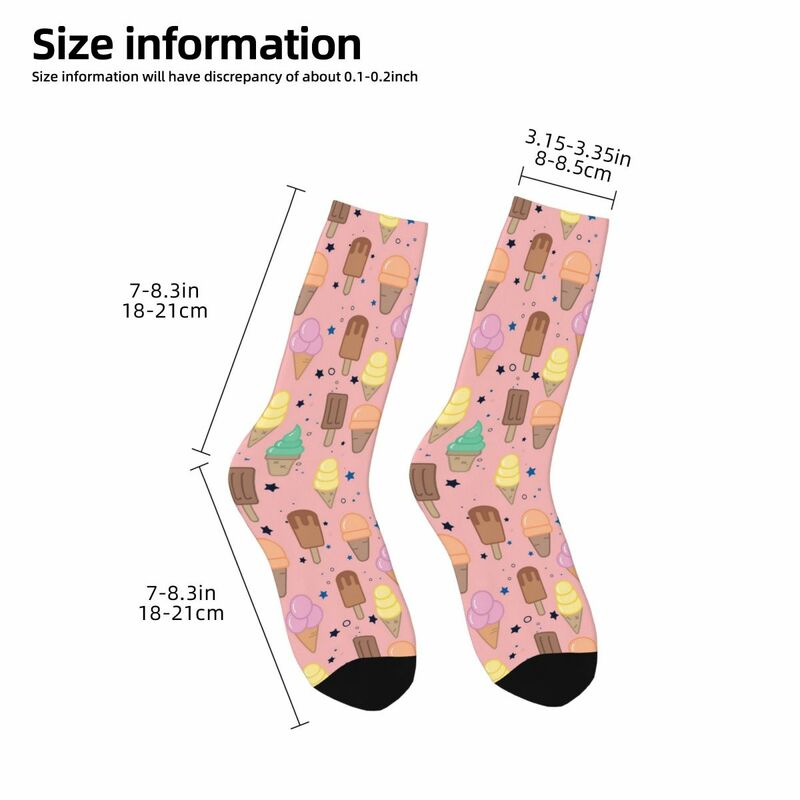 Ice Cream Socks Harajuku Super Soft Stockings All Season Long Socks Accessories for Man's Woman's Gifts