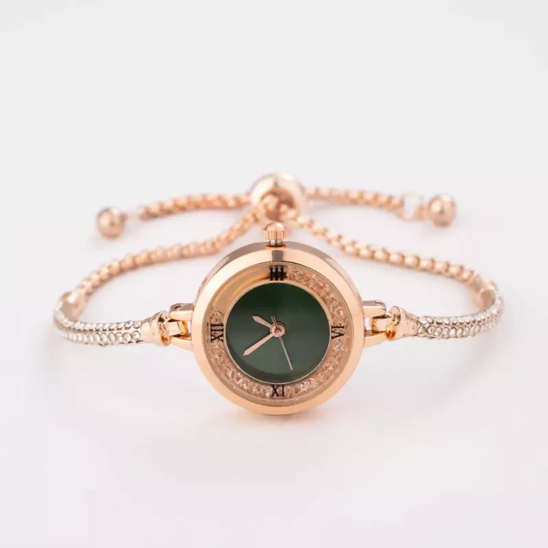 여성용 귀여운 쿼츠 손목시계 팔찌, 럭셔리 시계, 작은 다이얼 시계, 우아한 선물
