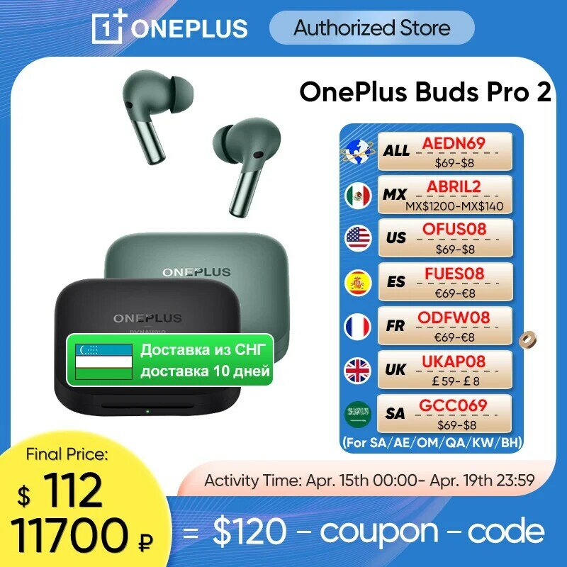 2023 New OnePlus Buds Pro 2 TWS auricolari Wireless 48dB Noise Cancelltion auricolare Bludtooth 39 ore di durata della batteria per Oneplus 11 10