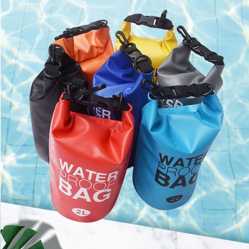 PVC 2 Liter Canoe Diving Kayak River Compression Backpack Waterproof Dry Bag Swimming Dry Bag Water Floating Bag