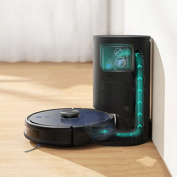 걸레 스마트 로봇 진공 청소기, 3000Pa 흡입 로봇 진공 및 걸레 앱, 와이파이 자동 비우기, 가전 제품