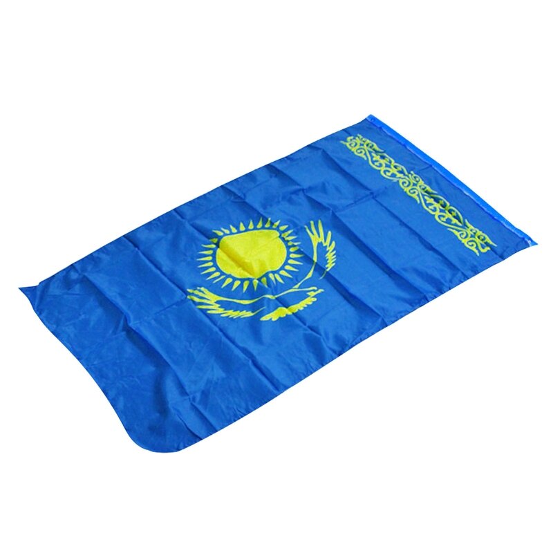 77HC Republic of Kazakhstan Flags Polyester Kazakhstan National  for Parties, Festivals, Historical Events Home Decor