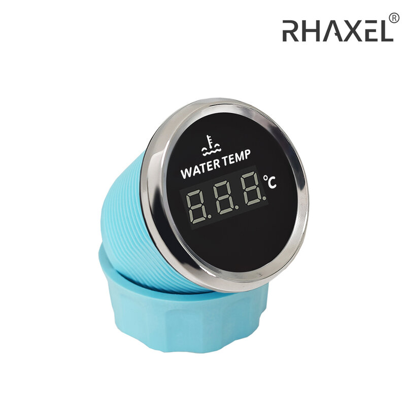 Датчик температуры воды RHAXEL 40-120 градусов Цельсия 9-32 В с красной подсветкой 52 мм для автомобиля мотоцикла