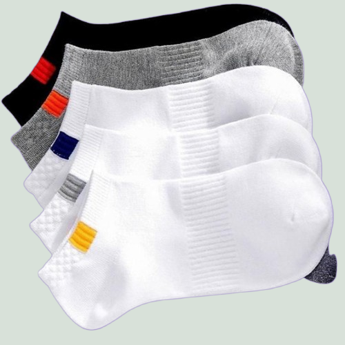 Calcetines tobilleros para hombre de algodón cómodos y transpirables, calcetín de corte bajo para el verano en color blanco, lote de 10 unidades = 5 pares