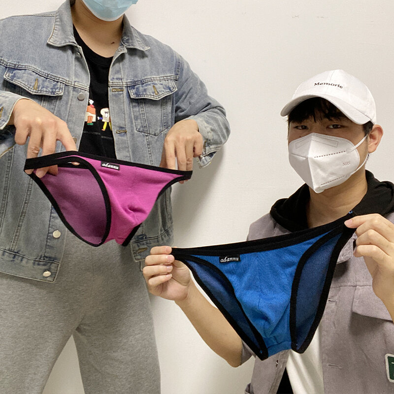 Sexy Men Underwear Briefs Underpants Slip Man Cotton Panties Gay Jockstrap Sissy Bikini Pouch Breathable Male Panties Shorts
