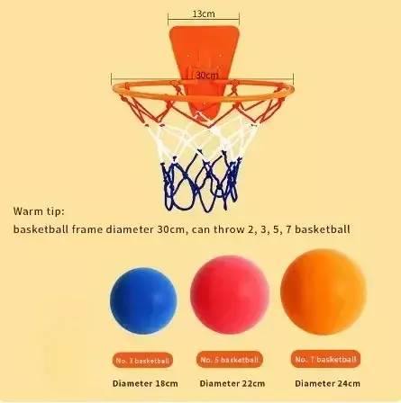 Bola Basket goyang untuk anak-anak dan dewasa, bola basket olahraga dalam ruangan senyap, bola goyang kepadatan tinggi bahan busa, jaring portabel untuk latihan anak-anak dan dewasa