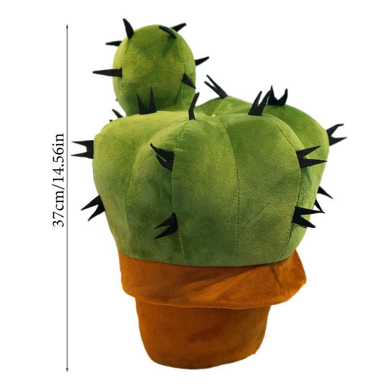 Simulation Cactus Stuffed Plant Soft Cuddly Toy Car Plush Potted Cactus Pillow Office Sofa Cushion Home Decor Ornament