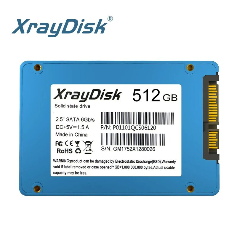 XrayDisk-disco duro interno para ordenador portátil y de escritorio, unidad de estado sólido de 2,5 pulgadas, SATA3, Ssd, 512GB, 1TB, 2TB, Hdd