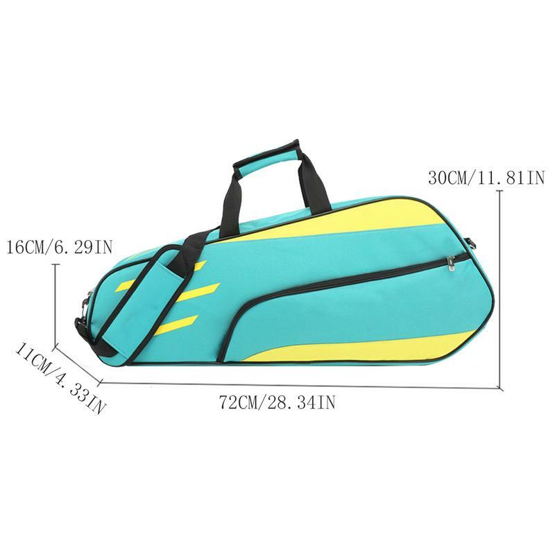 Badminton Bag 3 Racket Waterproof Shoulder Badminton Organizing Carrying Bag Tennis Racquet Single Shoulder Bags Racquetball Bag