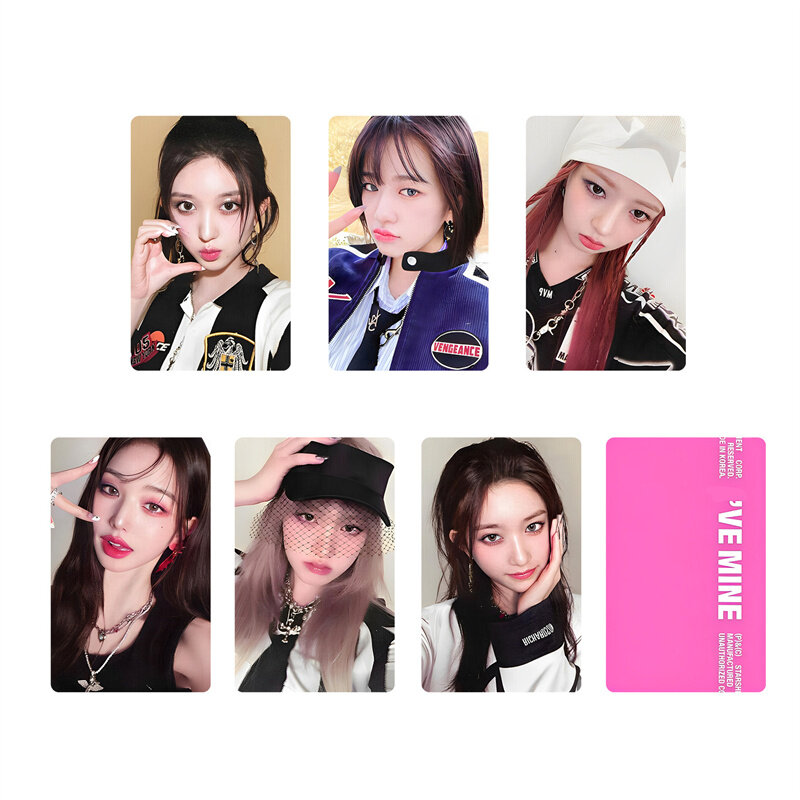 Kartu cetak foto idola Kpop, Album baru IVE MINE Lomo 6 buah/tas untuk koleksi penggemar