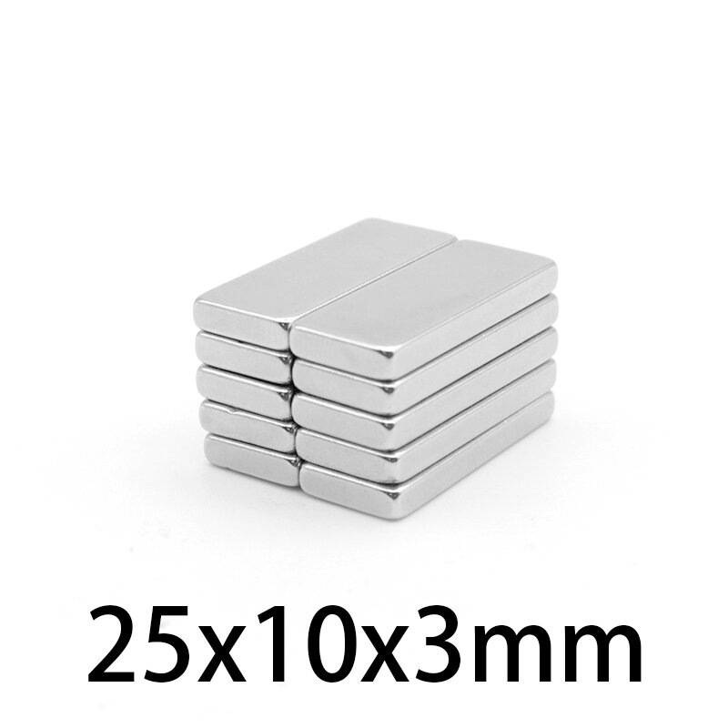 2/5/10/20/30/50PCS 25X10X3mm Rectangular Powerful Strong Magnetic Magnets N35 Block Rare Earth Neodymium Magnet 25x10x3 25*10*3