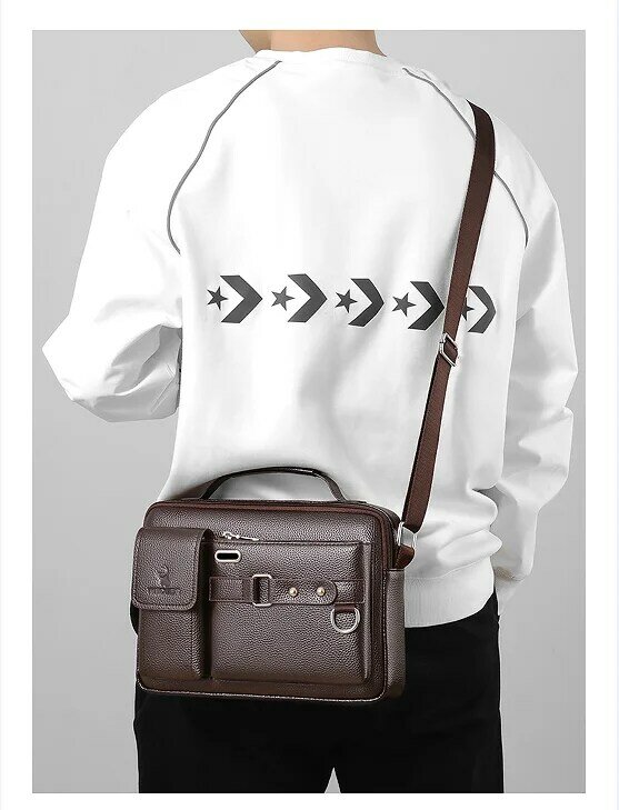 Сумка на плечо Мужская диагональная, Повседневная деловая сумка на одно плечо, кросс-боди, нишевая дизайнерская подвесная сумочка