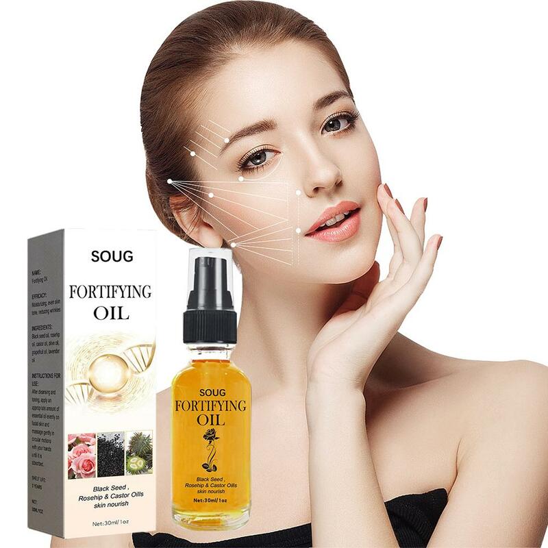 Minyak jarak 30ML minyak biji hitam minyak Rosehip minyak Serum Wajah untuk wajah jarak hitam biji Rosehip Serum perawatan kulit alami