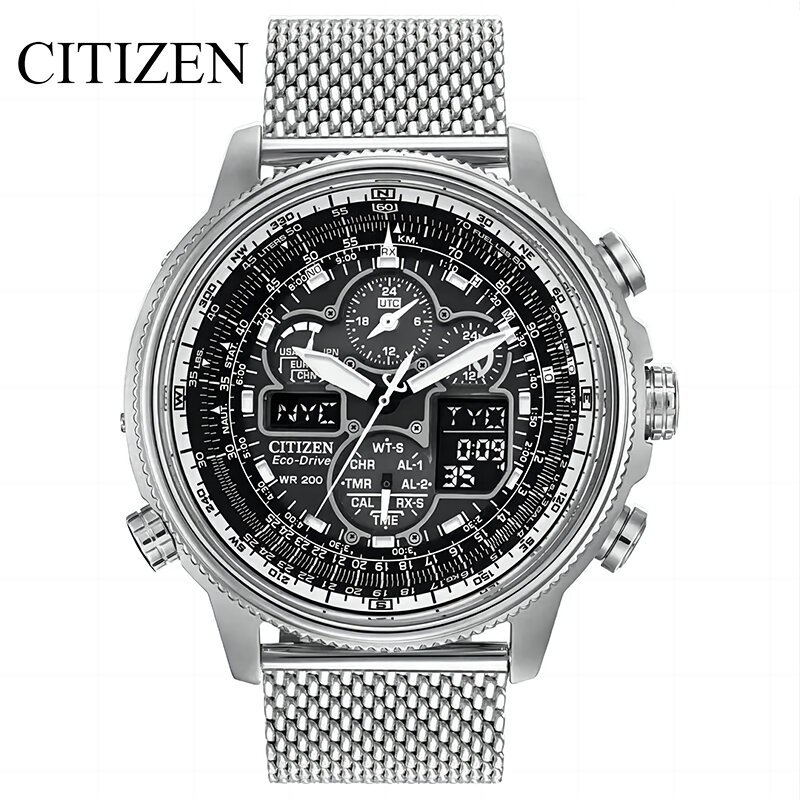 นาฬิกา Citizen สำหรับผู้ชาย, นาฬิกาควอทซ์หลากฟังก์ชันกันน้ำนาฬิกาข้อมือผู้ชายสแตนเลส