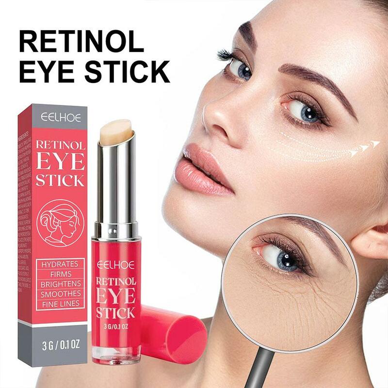 Retinol Anti-rugas Eye Cream, Anti-Puffiness, remover círculos escuros, Eye Bags Stick, desvanecer-se Linha Fina, Whitening Eye Skin Care, 5PCs