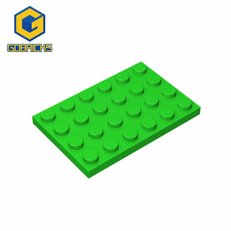 Gobrick, 10 шт., мелкие частицы 3032, 4x6, строительные блоки, пластина, запчасти для самостоятельной сборки Buildmoc, сборные детали, креативные Подарочные игрушки