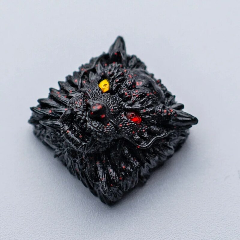 Mifuny-handmade resina dragão cabeça chave cap para teclado mecânico, personalizado com acessórios exclusivos