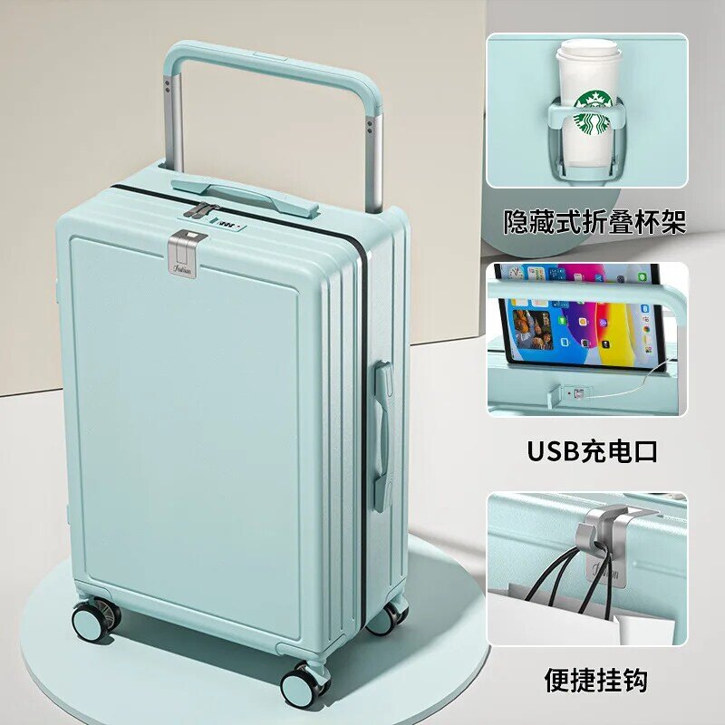 High profile horizontal lightweight trolley suitcase Female 20 "universal wheel strong password boarding suitcase male