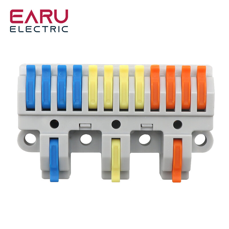 Mini Multi-In And Multi-Out Quick Connector Wire Compact Conductor Spring Splicing Wiring Connector Push-in Terminal Block