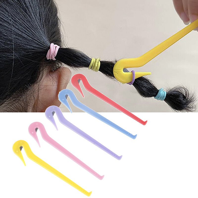 Cortador De Borracha De Bandas De Cabelo Para Meninas, DIY Hair Styling Headwear, Band Cutting Tool, 5Pcs