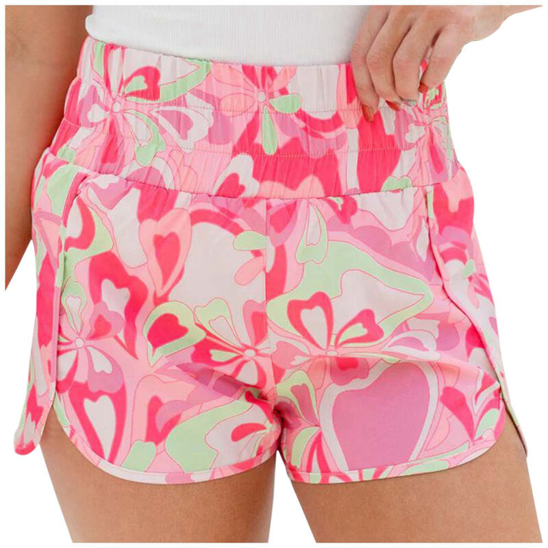 Sommer mode Bohemian Beach Shorts Frauen bequeme hohe Taille atmungsaktive kurze Hosen Damen lässig bedruckte Shorts Urlaub