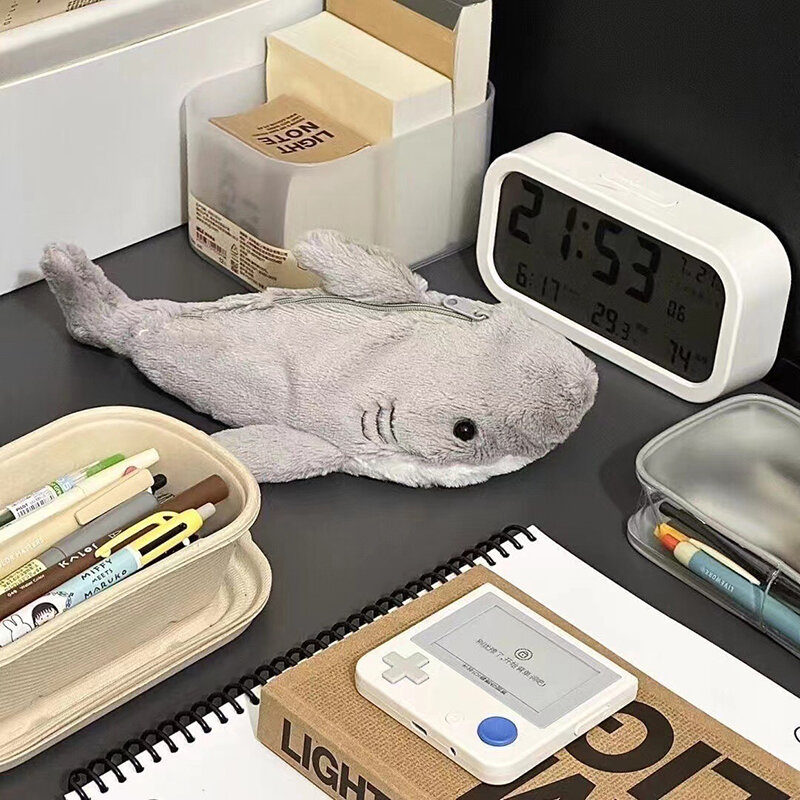 Niedliche Plüsch Hai Bleistift Fall Student Briefpapier Schule liefert Kawaii Puppe zurück in die Schule Aufbewahrung tasche Stift Tasche Briefpapier