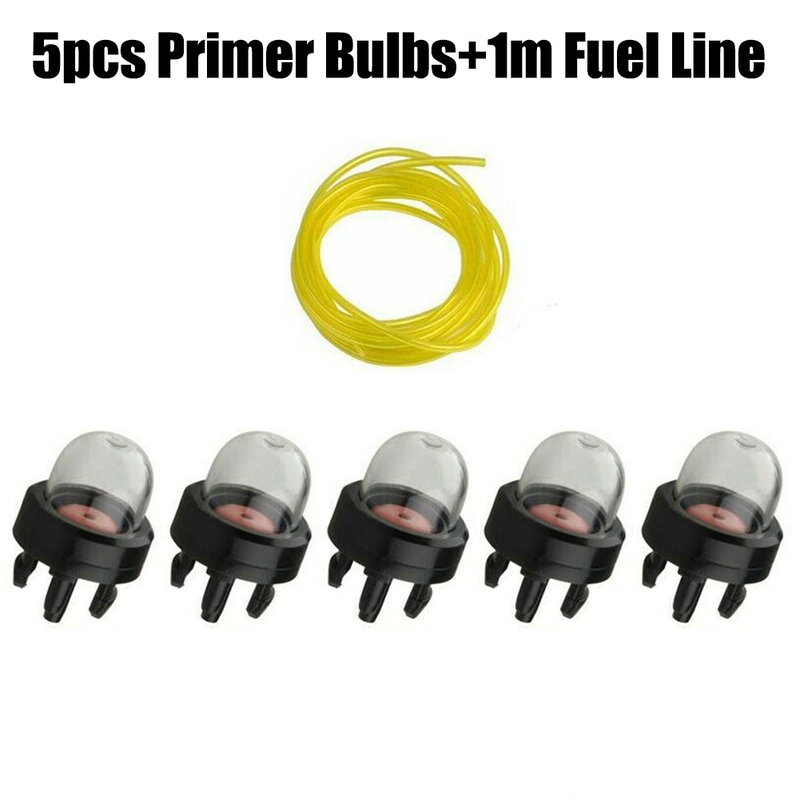5pcs Primed Bulb With Fuel Line Carburetor Oil Bubble Fuel Pump Carburetter Primer For Trimmer Whipper Snipper Chainsaw