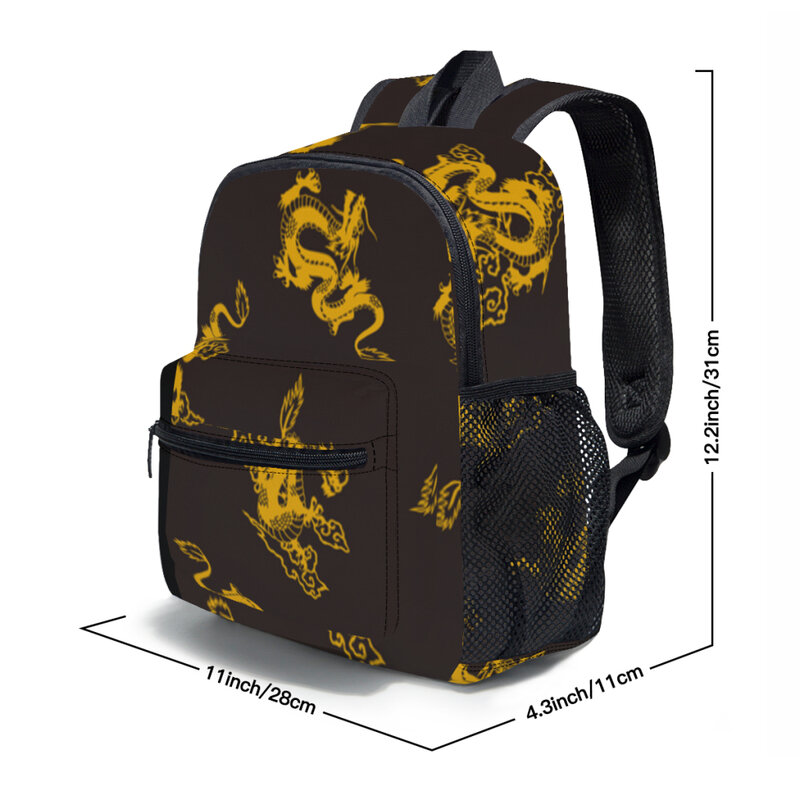 Tas punggung bayi motif naga, tas sekolah anak, tas sekolah TK, tas ransel bayi motif naga