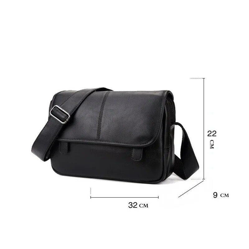 Fashion New Youth Men's Shoulder Bag Waterproof High Quality Leather Crossbody Bags for Men Simple Men's messenger Bag