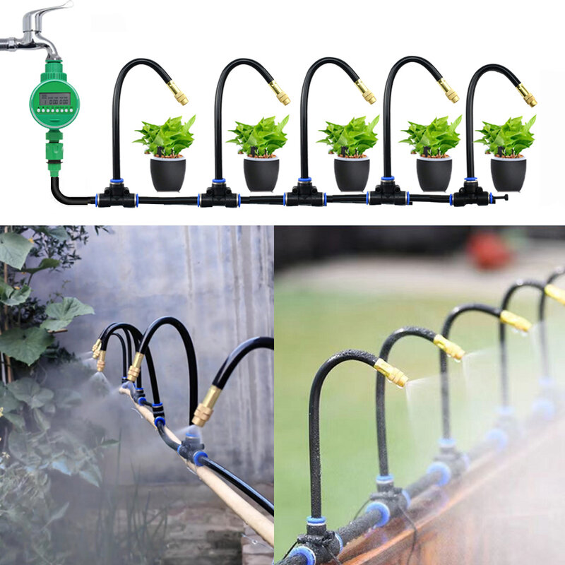 Kit Spray universale a piegatura libera fai-da-te per serra fiori da giardino irrigazione per piante irrigazione Patio nebulizzazione raffreddamento