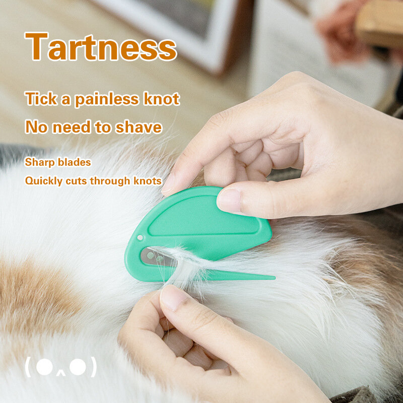 Pet Hair Knotting Knife Painless and Efficient Hair-Trimming Cat Puppy-Hair Comb for Long-Hair Preventing Cuts Pet Supplies