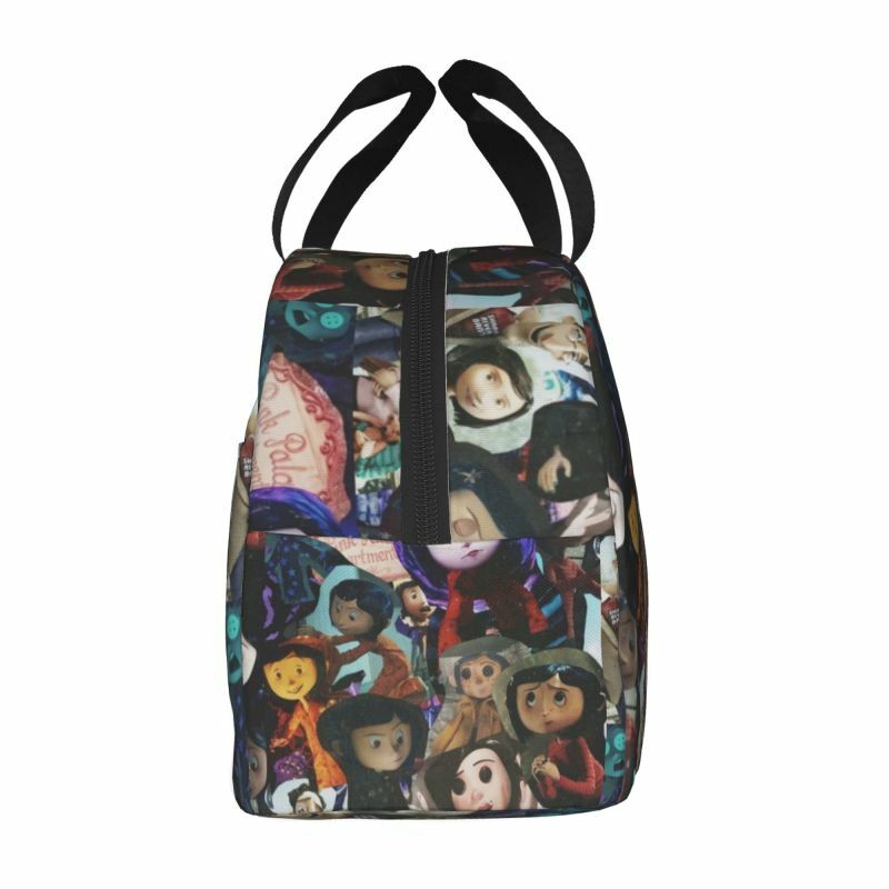 Coraline Collage Insulated Lunch Bag for Work School Leakproof Thermal Cooler Bento Box Food Container Tote Bags