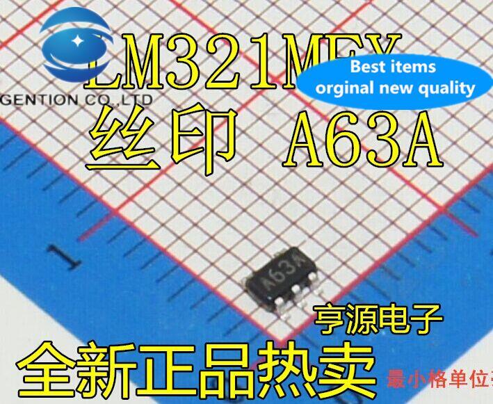 100 pçs 100% original novo lm321mx lm321 lm321mfx silkscreen a63a SOT23-5 amplificador operacional de baixa potência
