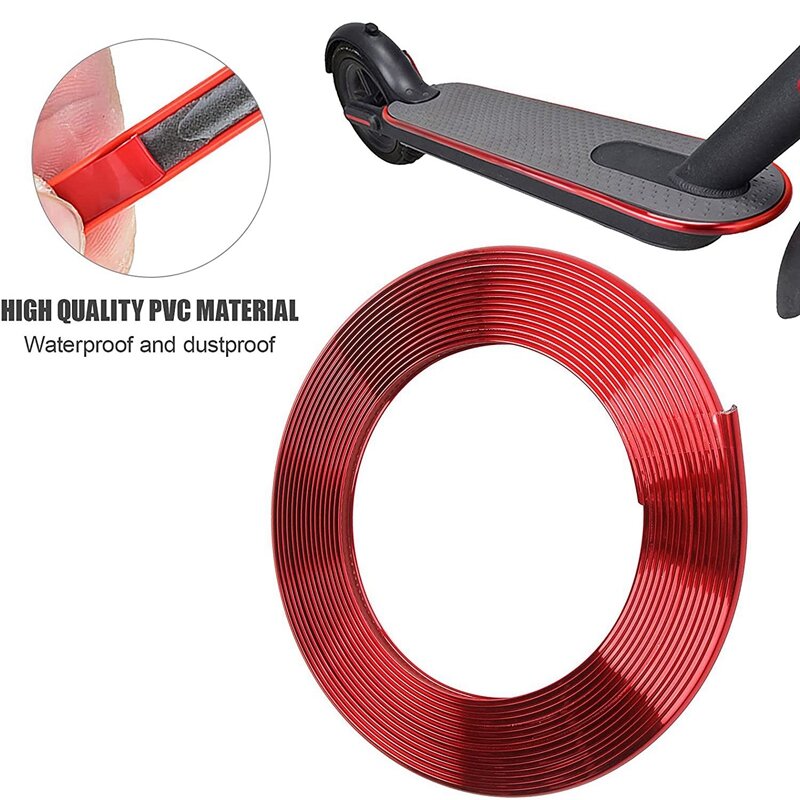 2 Meters Scooter Body Anti-Collision Strip Electric Scooter Bumper Protective Strip Skateboard Decorative Strip