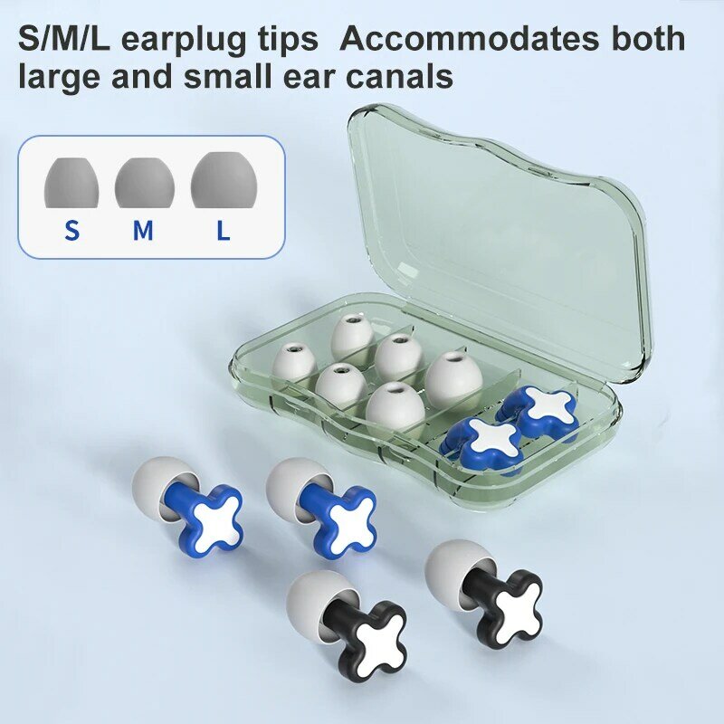 1 Pair Silicone Ear Plugs Waterproof Ear Plug Silicone Noise Reduction Swimming Earplugs Soundproof Earplugs Set for Travel Home